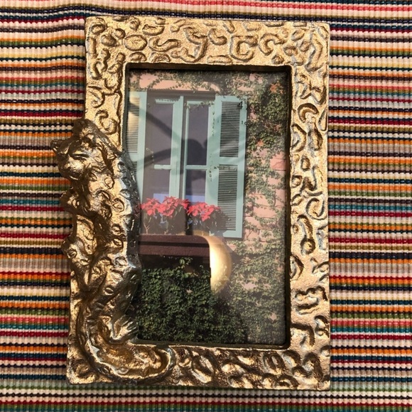 Opalhouse Accents Nwt Opalhouse Gold Metal 4x6 Leopard Picture